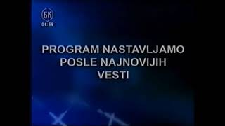 BK TV - Telop za Program Nastavljamo Posle najnovijih vesti (2001-2006)