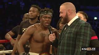 EMOTIONAL! KSI Winning Speech After Joe Weller Fight HD