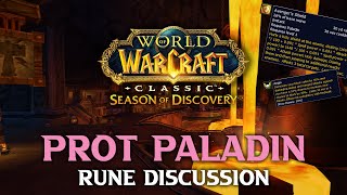 Prot Paladin Season of Discovery Rune Discussion