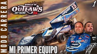 Firmo por mi primer equipo y primeras carreras - Modo carrera World of Outlaws 24 #1