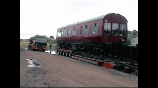 LMS 1950's inspection saloon arriving at B&KR