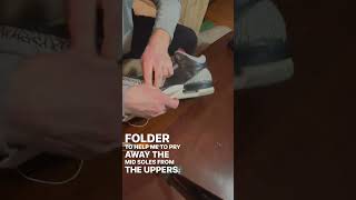 Separating soles on Air Jordan 3 Black Cements!