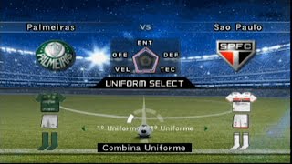 CAMPEONATO BRASILEIRO SÉRIE A - RODADA #07 - PALMEIRAS X SÃO PAULO -BOMBA PATCH 2024- GAMEPLAY PS2.