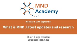 MND Academy webinar: What is MND, latest updates and research