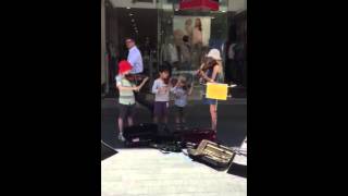 Fringe festival children playing violin