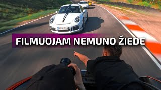 Bandom automobilį prieš varžybas ir filmuojam Tėvas Racing bolidus Nemuno Žiede