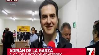 Entregan a Adrián de la Garza constancia de mayoría como Presidente Municipal de Monterrey