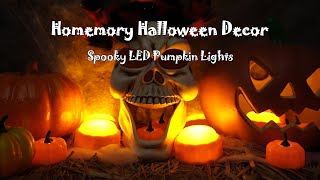 Homemory Halloween Bright LED Pumpkin Lights | Halloween Pumpkin Decoration | Jack O’ Lantern Lights