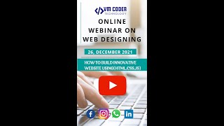 LIVE WEBINAR ON WEB DESIGNING | ON 26TH DECEMBER 2021 | HTML | CSS | JS #Shorts