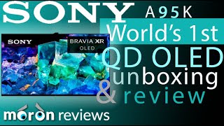 Sony 1st QD-OLED HDR TV EVER A95K Unboxing, Review & Setup (4K)