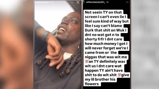 OTF BLACK SAYS “WUK” IS TO BLAME NOT LIL DURK, “NOT SEEING TY ON THAT SCREEN MADE ME FEEL A WAY”😱‼️