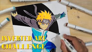 Drawing Naruto with INVERTED COLOURS!