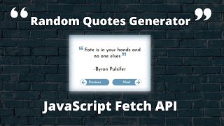 Random quotes generator using HTML, CSS, and Javascript