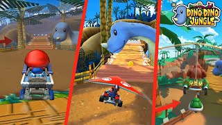 Evolution of Dino Dino Jungle in Mario Kart