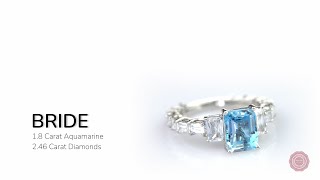 Aquamarine Engagement Ring | Diamondère - Bride