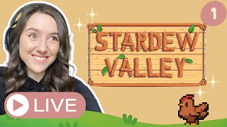 Lets Play Stardew Valley LIVE STREAM Part 1 Meadows Farm