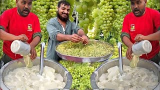 Amazing Grape🍇 Juice Making | Original Grape Milkshake in Karachi | Street Food Grape Sharbat