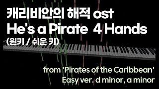 He's a Pirate (4 Hands) Easy ver. Sheet music