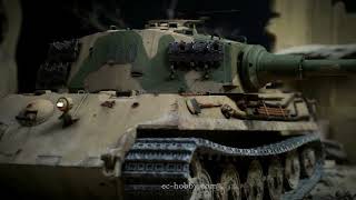 EC-HOBBY KING TIGER RC Tank Painting & Weathering, Remote Control Ready to Run Scale Model Tank