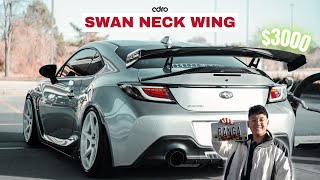 ADRO Carbon Fiber Swan Neck Wing goes on the 2022 BRZ + New License Plate!