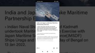 Indian Naval Ship undertak Maritime Partnership Exercise with Japan Maritime Self Defence Force Ship