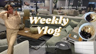 WEEKLY VLOG // nowa komoda, zakupy spożywcze, ogarnianie studia