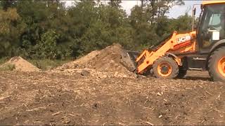 JCB 3CX Как управлять передним ковшом и челюстью. JCB 3CX Front shovel and jaw.