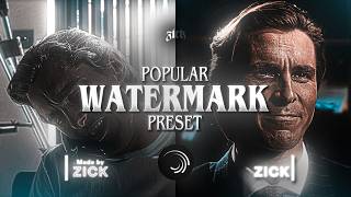 popular line wipe watermark preset ; alight motion