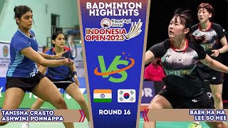 🔴 Virtual SCORE | Crasto / Ponnappa (IND) vs Baek / Lee (KOR) | Indonesia Open 2024 Badminton