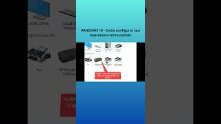 windows 10 como configurar sua impressora como padrão #shorts