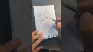 Girl drawing easy #shorts #drawingtutorial #sketching