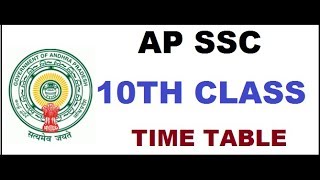 AP SSC Exam Time table 2019. Andhra Pradesh 10th Class Timetable ...