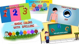 Learn ABC,numbers,colors and more - Kindergarten Nursery Rhymes & Songs for Kids