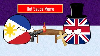 Hot sauce challenge countryballs Uk and Phlipines countryball