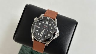 Omega Seamaster Professional Diver 300M & Wristbuddys Brown Cowhide Leather Watch Strap (Unboxing)