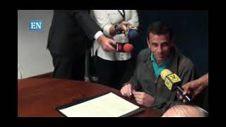 Chapultepec- Firma del gobernador de Miranda, Henrique Capriles, 16 de noviembre de 2011 (Venezuela)