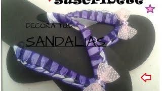 DIY SANDALIAS DECORADAS CON LISTON