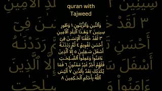 Surah At-Tin with Tajweed |last 20 surahs #shorts #surahtin