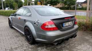 Mercedes CLK63 AMG Black Series Bi-Supercharger - STARTUP + REVS + HARD ACCELERATION - SICK SOUND!