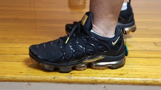 Nike Air VaporMax Plus Black Metallic Gold Sneaker Review + On Foot Look