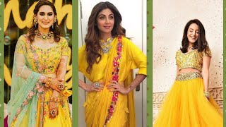 Haldi dress idea|| stylish  dress in haldi rasam