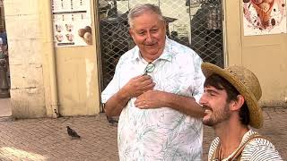 One Minute Tours: Antibes, France. Street Accordion Player