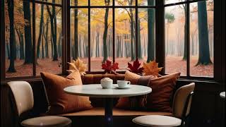 Cozy Autumn Halloween Cafe Ambience | Focus with Calming Cafe Music🍂☕ #cafemusic #cafe