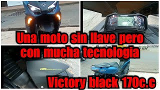 Una moto automática sin llave🤷‍♂️ pero con mucha tecnológica 😱 -ficha técnica victory black