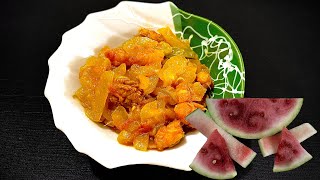 Watermelon Rind With Shrimp Recipe | How To Cook Watermelon Skin |Try This At Home You Will Love It.