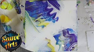 Fluid Acrylic Painting - Swipe Technique With New Funky Cake Decorating Tools