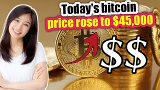 Today's bitcoin price rose to $45,000