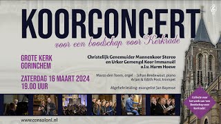 Koorconcert vanuit Gorinchem o.l.v. Harm Hoeve