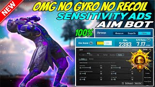 OMG No Gyro No Recoil😱!! Pro Sensitivity Code + Control Setting Handcam PUBG Mobile 🔥 New Update 2.2