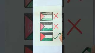 Wrong ❌ Palestine 🇵🇸 VS Wrong ❌ Palestine 🇵🇸 VS Right Palestine 🇵🇸 flag drawing#palestine#shorts